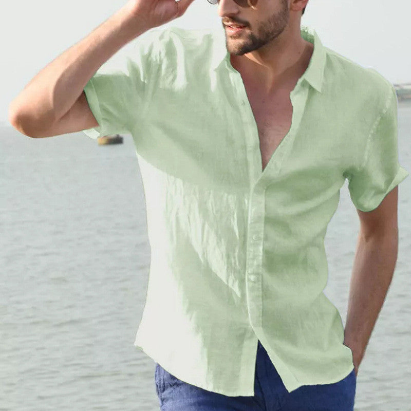 European And American Men's Short Sleeve Business Shirt