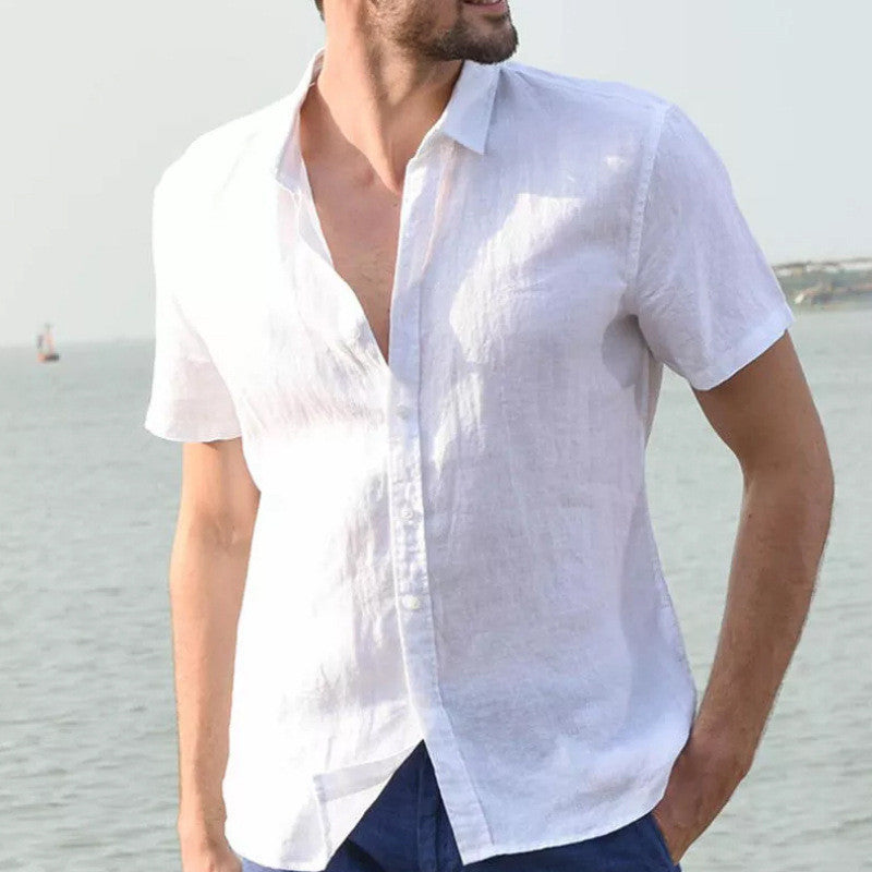 European And American Men's Short Sleeve Business Shirt
