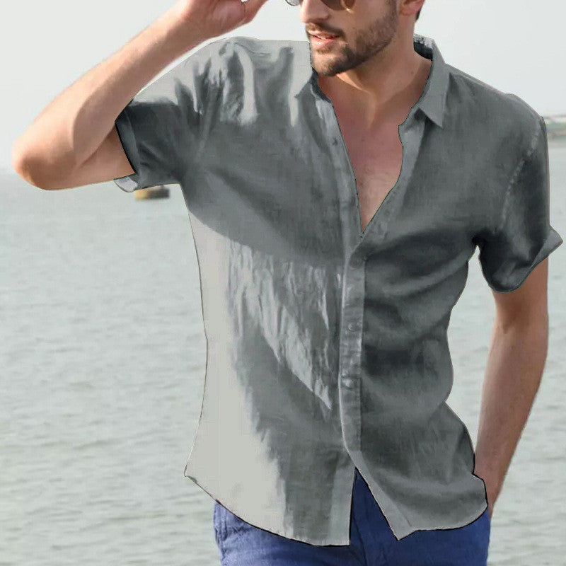 European And American Men's Short Sleeve Business Shirt