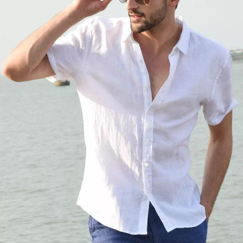 European And American Men's Short Sleeve Business Shirt