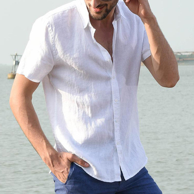 European And American Men's Short Sleeve Business Shirt