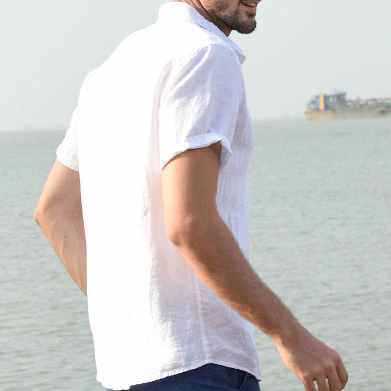 European And American Men's Short Sleeve Business Shirt