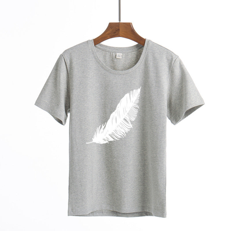 Short Sleeve Feather WISH Cartoon