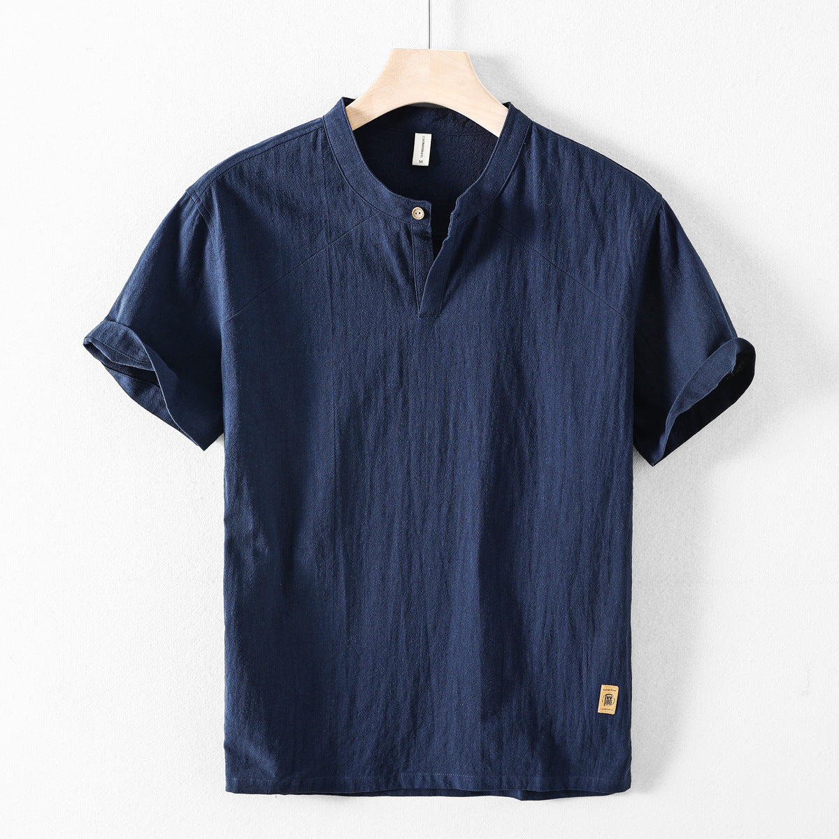 Retro Breathable Casual Summer Men's Linen Short Sleeve Shirt