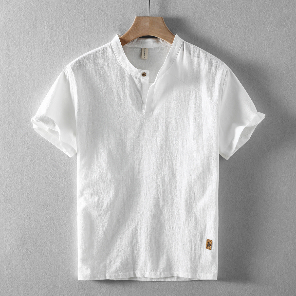 Retro Breathable Casual Summer Men's Linen Short Sleeve Shirt